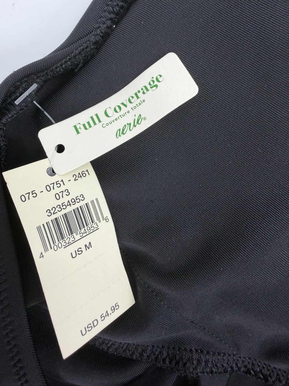 NWT Aerie Full Coverage Ruffle One Piece Swimsuit in Black - Picture 8 of 9
